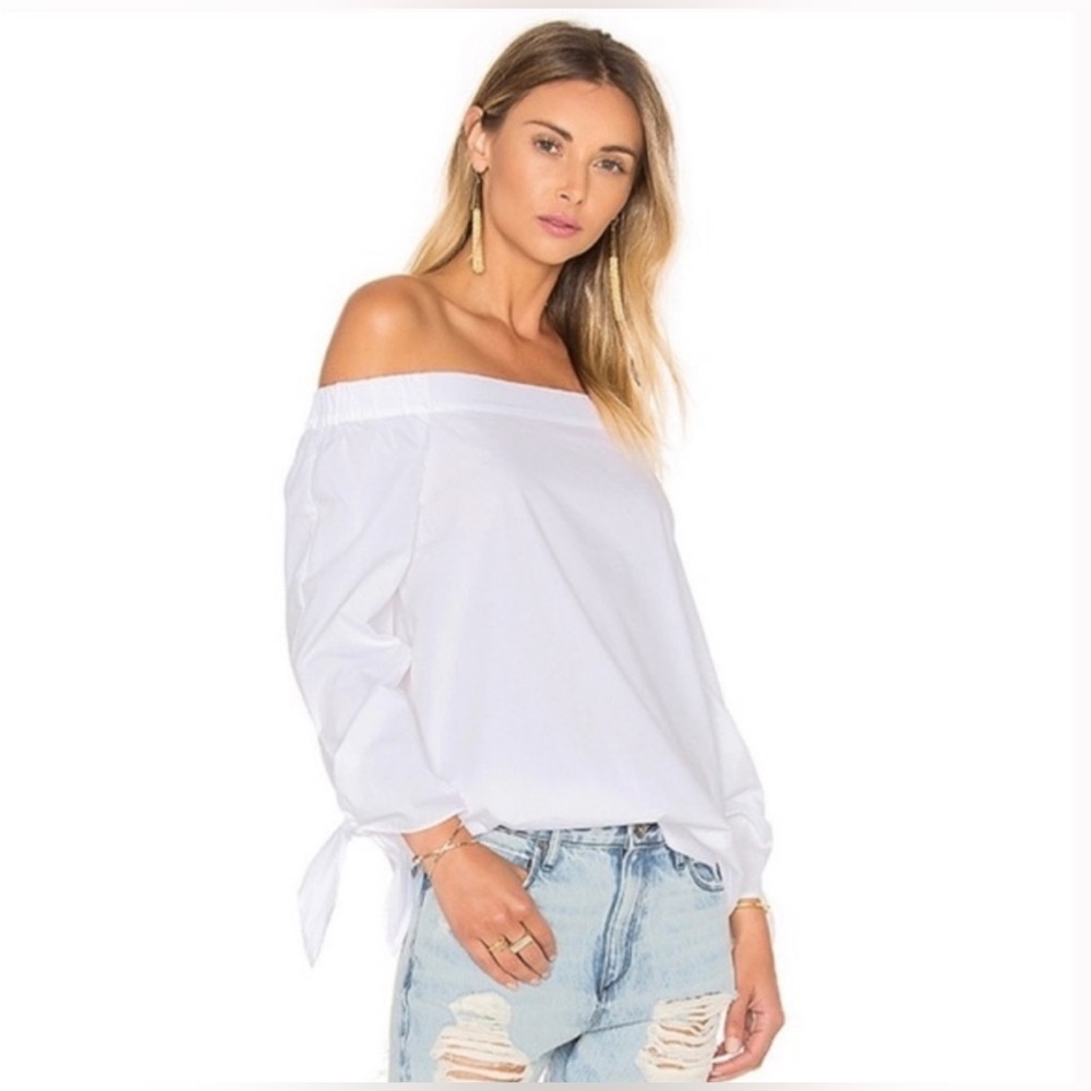 Free People Show Me Some Shoulder Top XS White